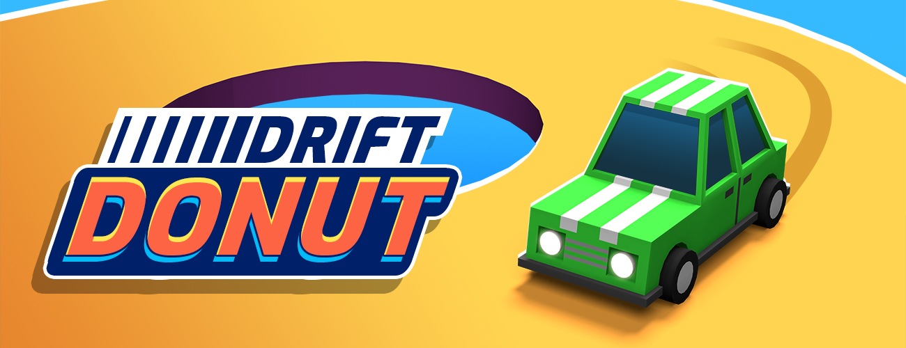 Drift Donut - Tap and hold to start drifting. Don't fall off the ledge.