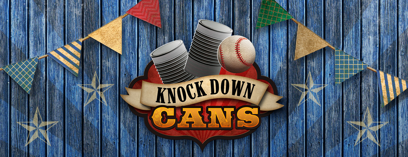 Knock Down Cans - Throw balls to knock down cans