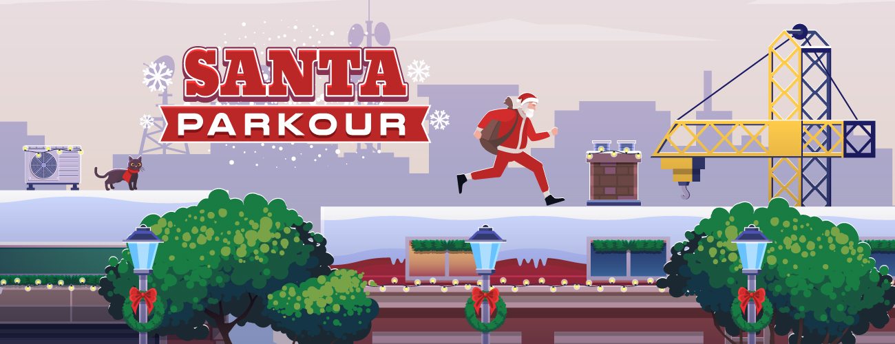 Santa Parkour - Jump from rooftop to rooftop in this ultimate Christmas runner game