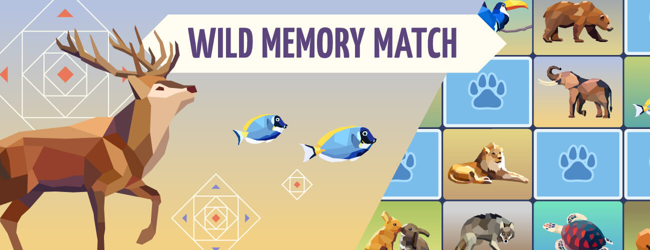 Wild Memory Match - Match the same animal cards